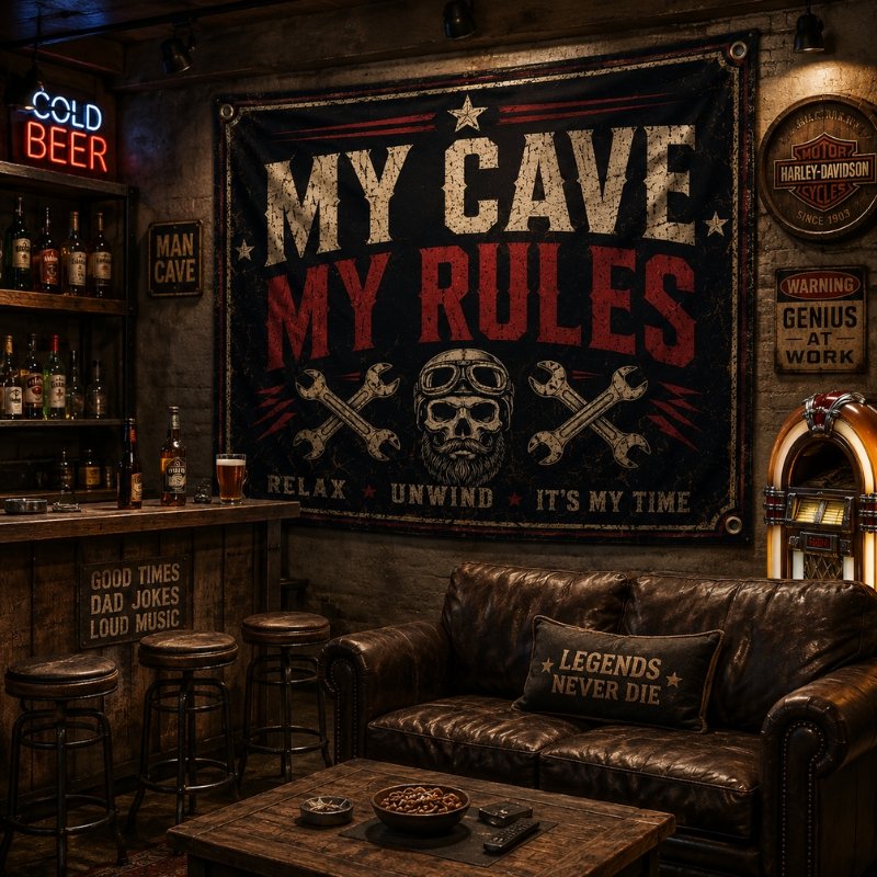 MY CAVE MY RULES FLAGS - Image 6