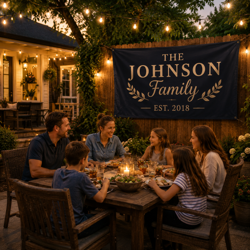 personalized family name flag