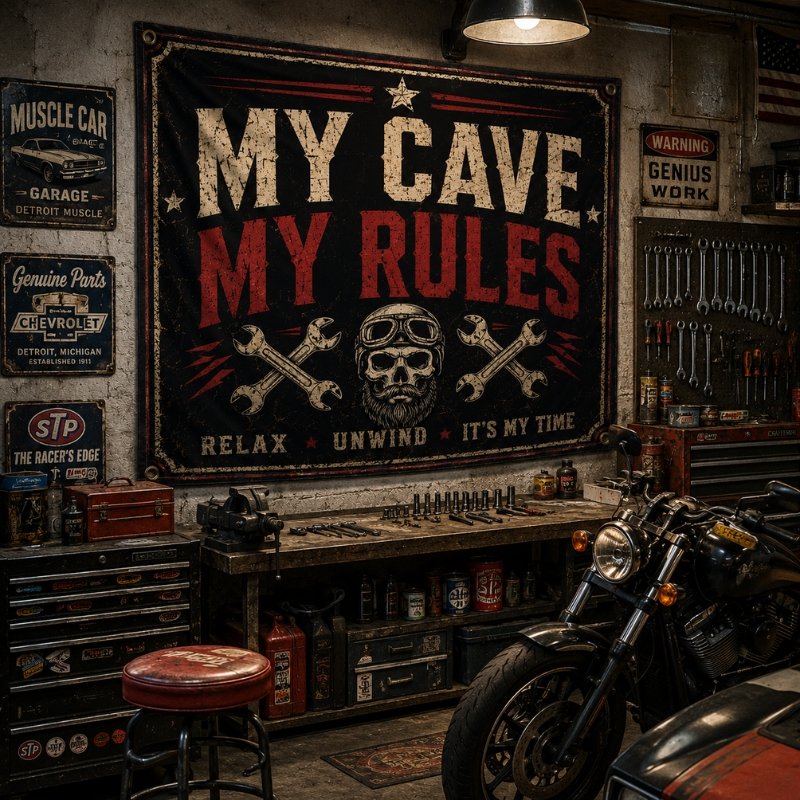 MY CAVE MY RULES FLAGS - Image 5