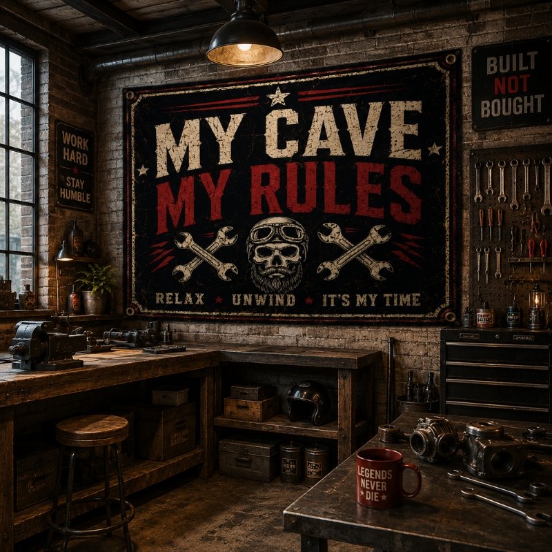 MY CAVE MY RULES FLAGS - Image 2