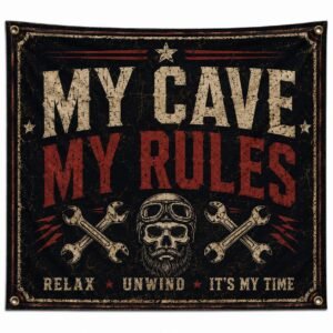 MY CAVE MY RULES FLAGS