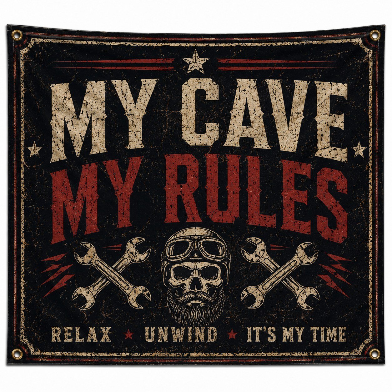 MY CAVE MY RULES FLAGS
