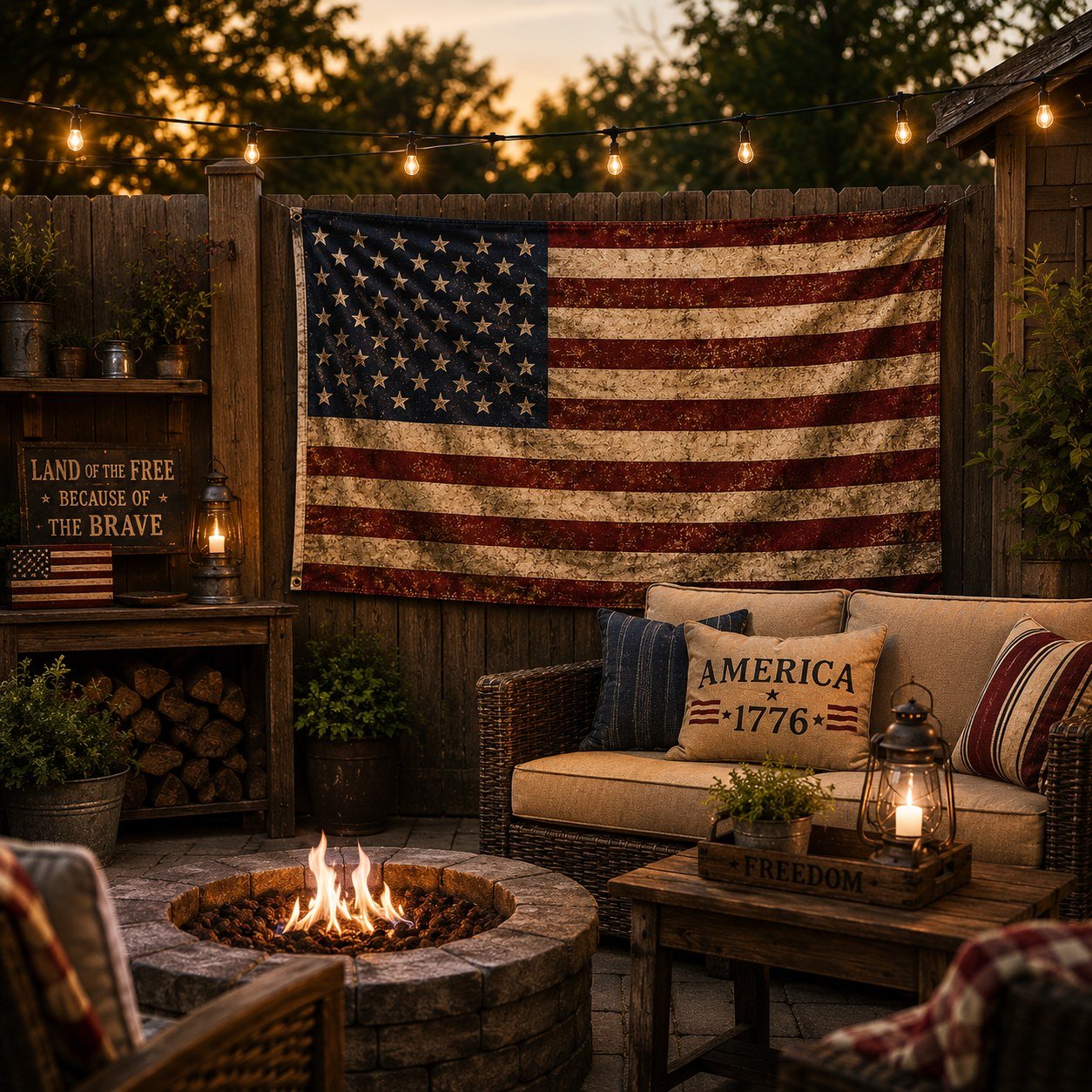 Vintage American Flag - Image 3