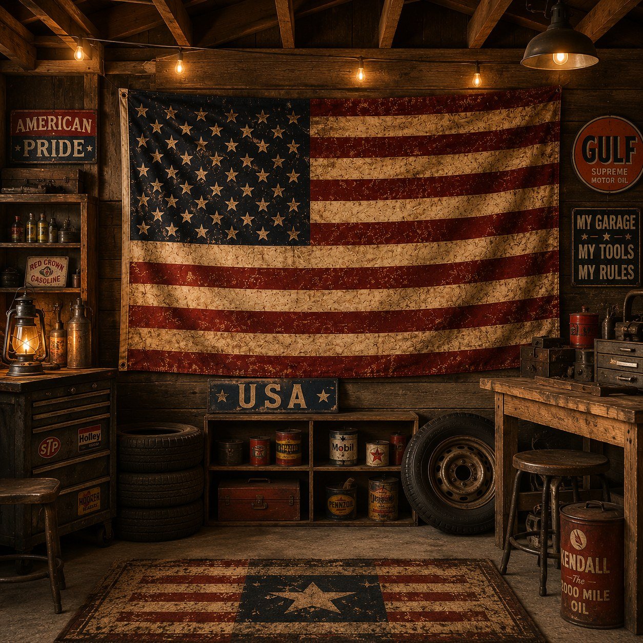 Vintage American Flag - Image 4