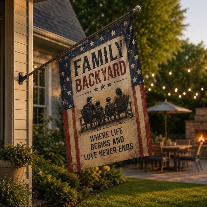 Family Backyard Flag